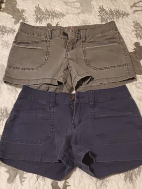 UNIONBAY Junior's Shorts Bundle Gray and Navy Size 1